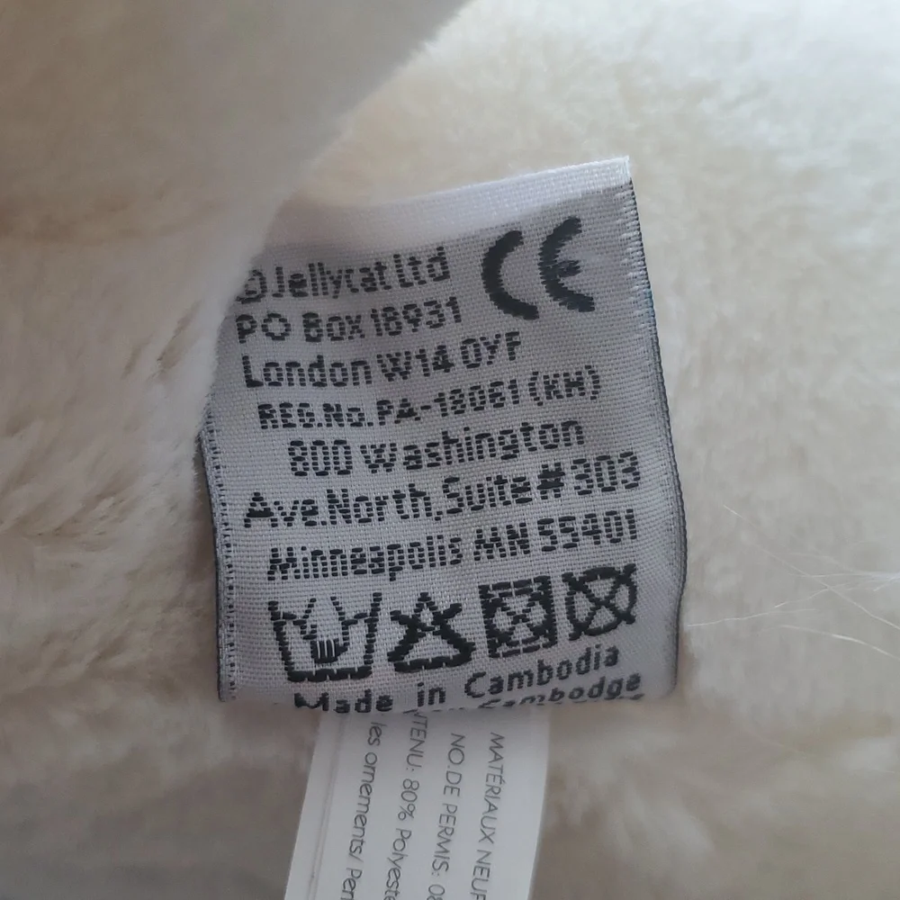 Jellycat Luna White Unicorn Glitter Horn Plush Mythical Stuffed Animal